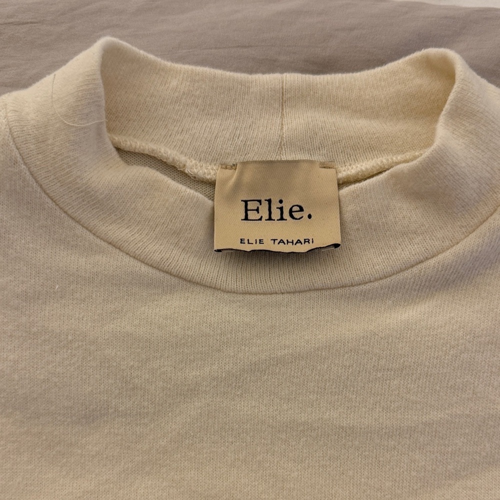 Cream Long Sleeve Top with shoulder details - Picture 2 of 4